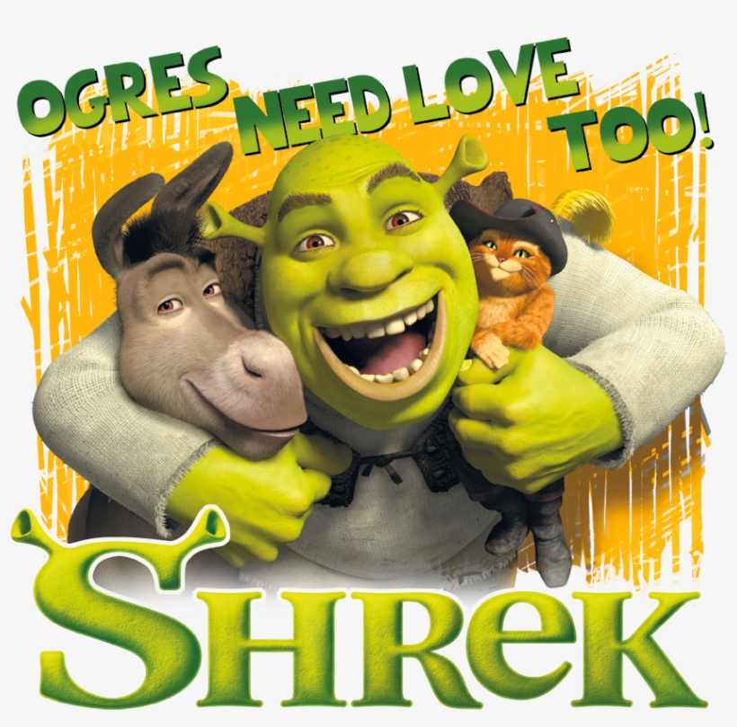 Shrek Ogres Need Love Men's Long Sleeve T-shirt - Shrek Png, transparent png download