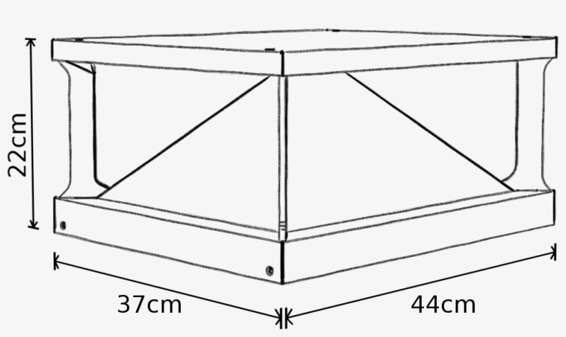 Holusion Prism Schematic Representation And Dimensions - Coffee Table, transparent png download