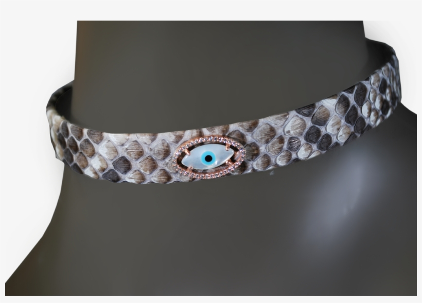 Rdrox Python Pattern Choker Mother Pearl Evil Eye - Diamond, transparent png download