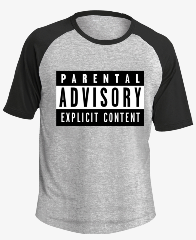 Black White "parental Advisory" Short Sleeve Tank Design - Active Shirt, transparent png download