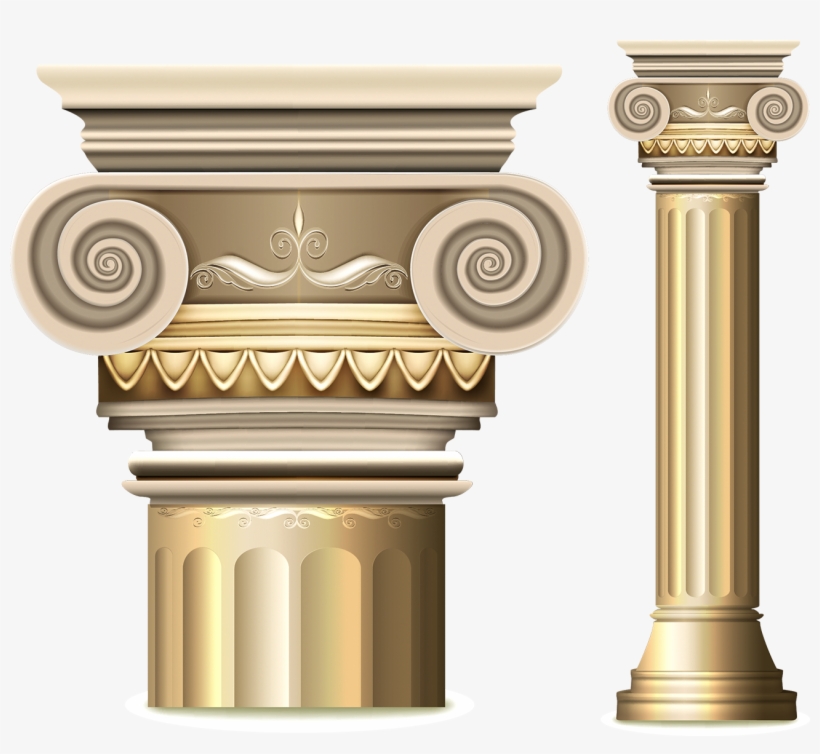 Column Arch Illustration Transprent Png Free Download - Pillar Design Png, transparent png download
