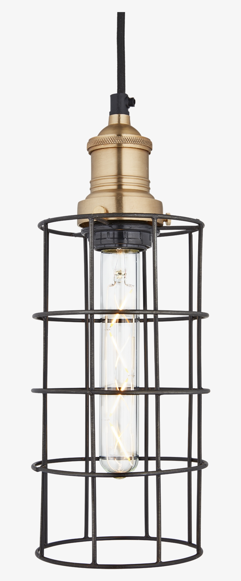 Simple Vintage Rusty Cage Wire Pendant Light Rose, transparent png download