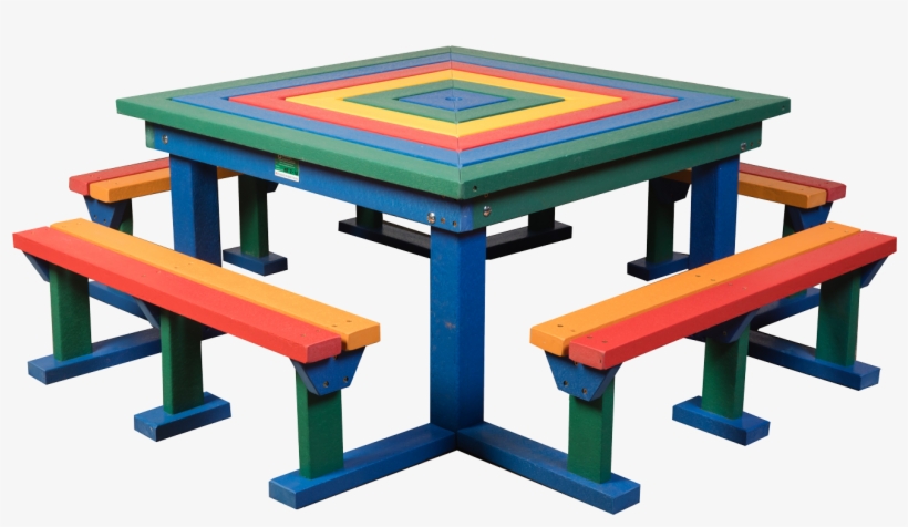 Adult Octobrunch Recycled Plastic Picnic Bench - Picnic Table, transparent png download