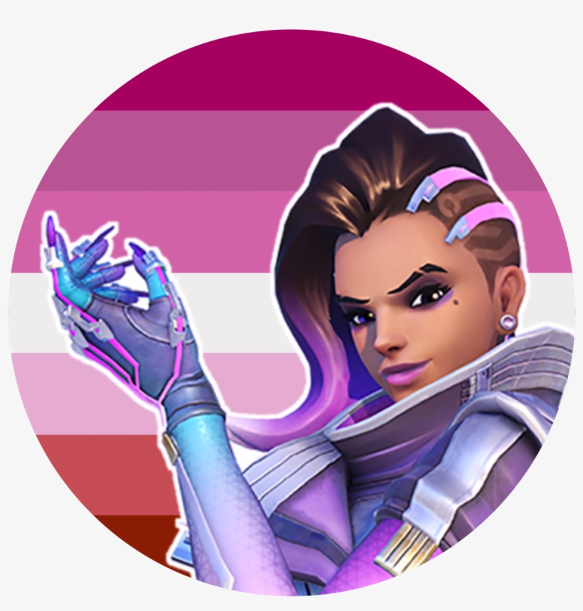 Lesbian Pride Icons - Sombra Overwatch Png, transparent png download