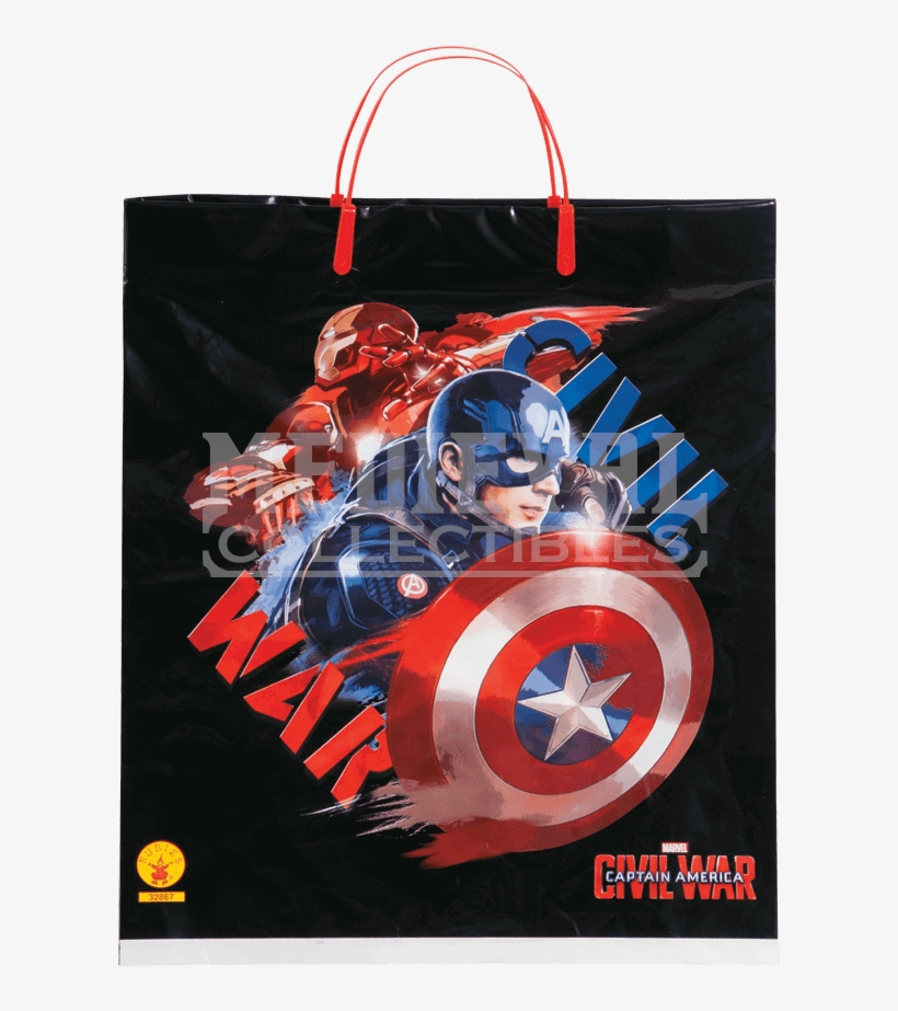 Marvel Civil War Trick Or Treat Bag - Captain America, transparent png download