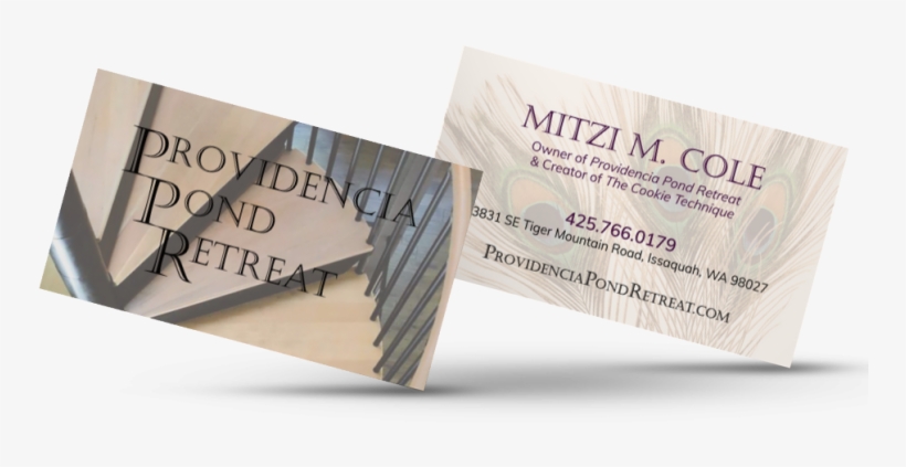 Providencia Pond Retreat Business Card - Graphic Design, transparent png download