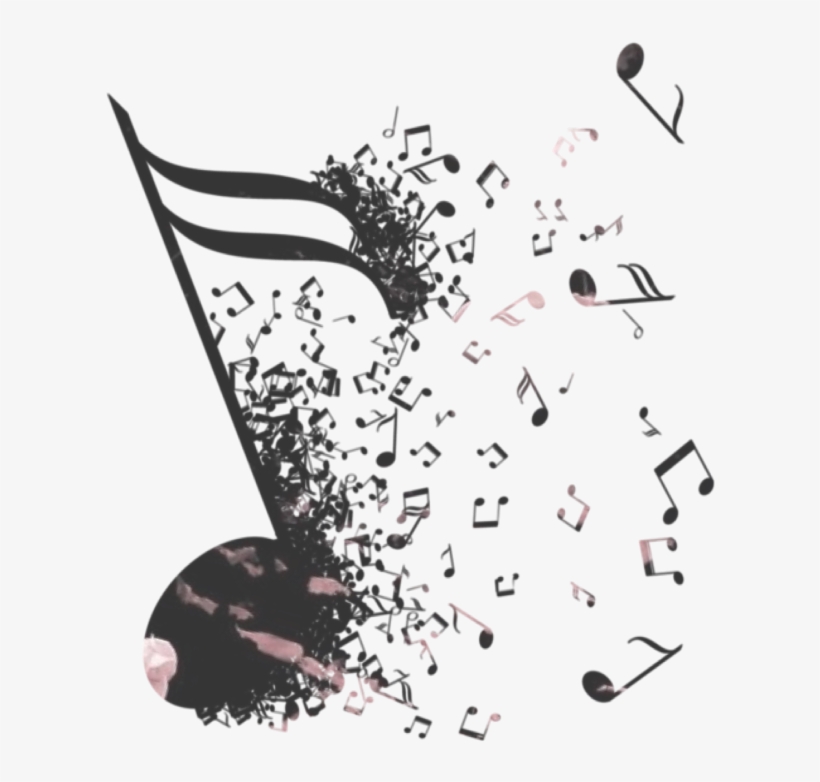 #notes #music #falling #flying #note #grey #pink - Diseños De Notas Musicales Png, transparent png download