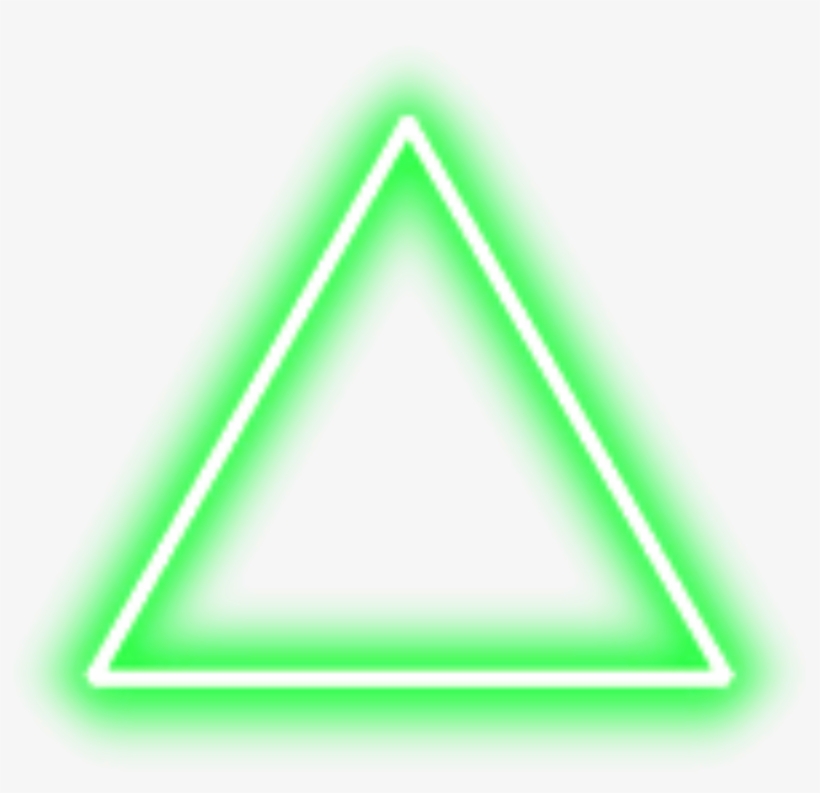 #green #neon #triangle #border #png #freetoedit - Neon Png, transparent png download