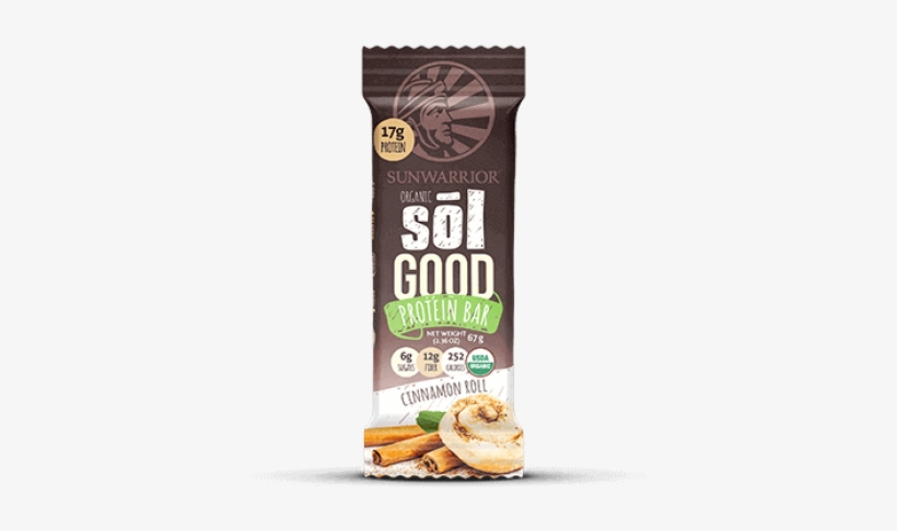 Sun Warrior Organic Organic Cinnamon Roll 62g - Sunwarrior Sol Good Protein, transparent png download