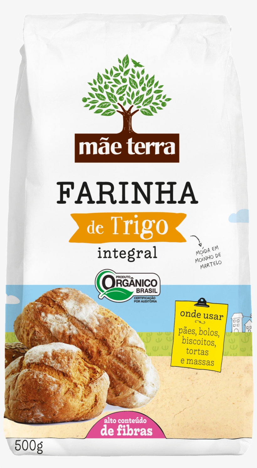 Farinha De Trigo Integral Orgânica - Farinha De Trigo Integral Mae Terra, transparent png download