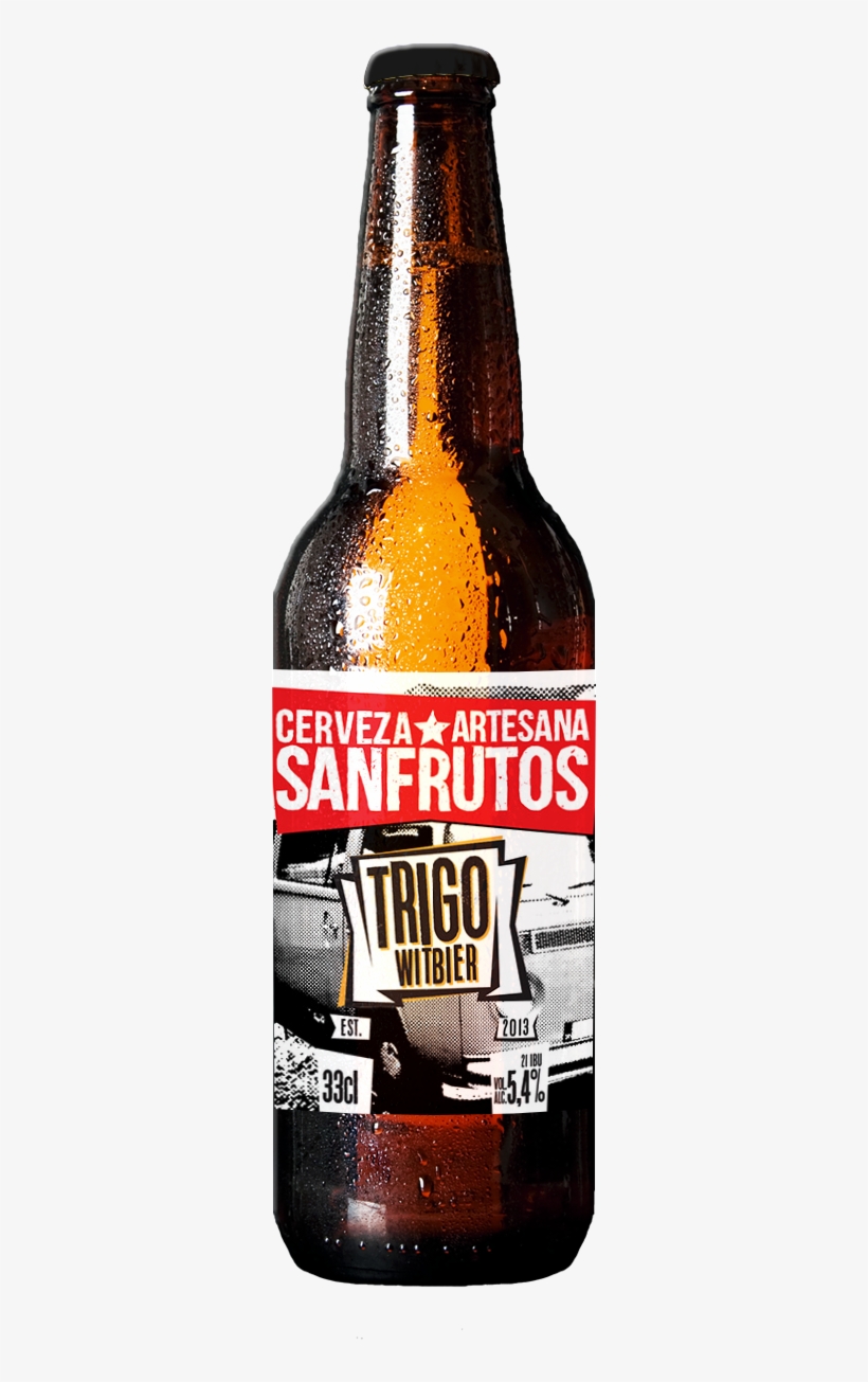 Cerveza Sanfrutos Trigo - Beer Bottle, transparent png download
