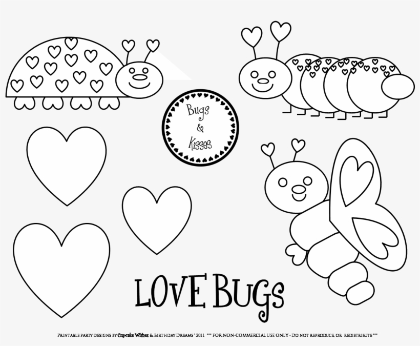 Download Printable Love Bug Coloring | Transparent PNG Download | SeekPNG