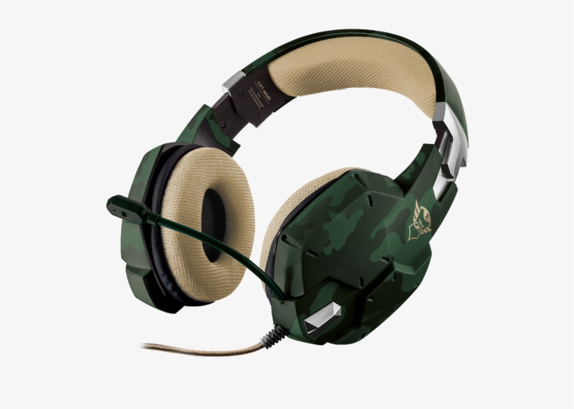Buy Trust T20865, Gxt 322c, Carus Gaming Headset, Jungle - Gxt 322c Carus Gaming Headset Jungle Camo, transparent png download