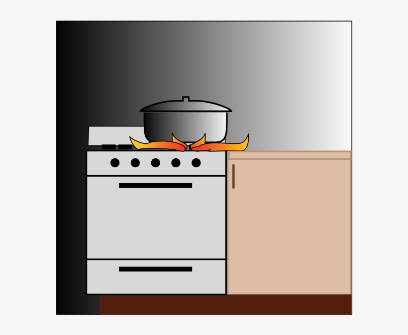 Food Pot On Stove Stove W Pot 999px - Kitchen, transparent png download