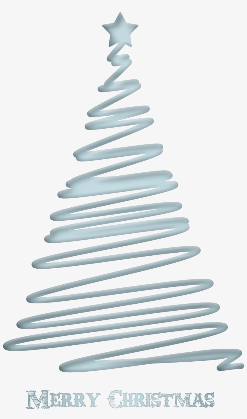 Merry Christmas Decorative Tree Transparent Image - Ribbon Christmas Tree On Wall, transparent png download