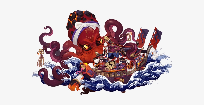 Enraged Kraken - Enraged Kraken Onmyoji, transparent png download