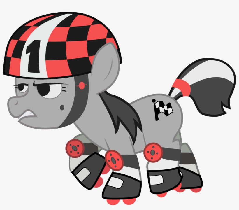 Finish Line Clipart Helmet - Roller Derby Pony, transparent png download