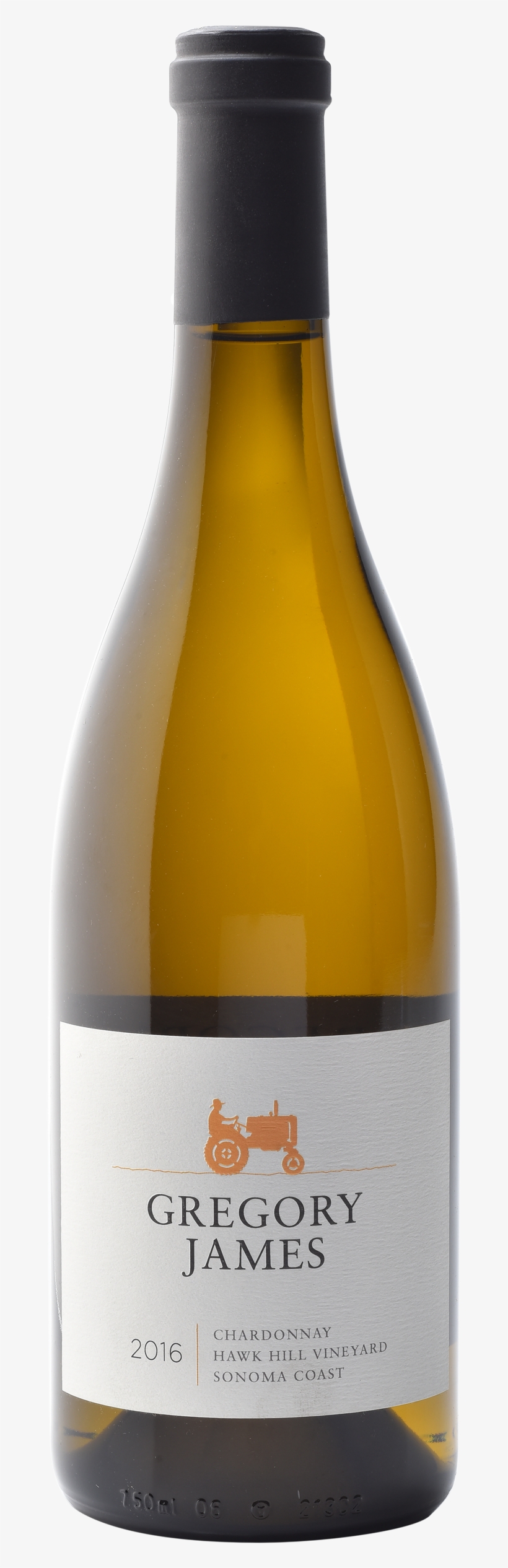 2016 Chardonnay Hawk Hill 001 - Glass Bottle, transparent png download
