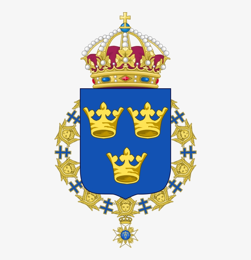 Swedish Coat Of Arms Sweden 15598 - Swedish Lesser Coat Of Arms, transparent png download