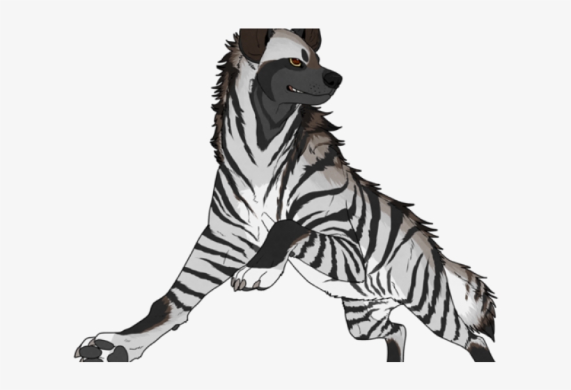 Drawn Hyena Anime - Zebra, transparent png download