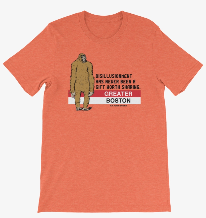Sasquatch Color Mockup Flat Front Heather Orange - Shirt, transparent png download