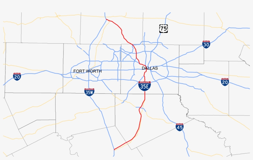 Download Interstate 35e Map Map Transparent PNG Download SeekPNG