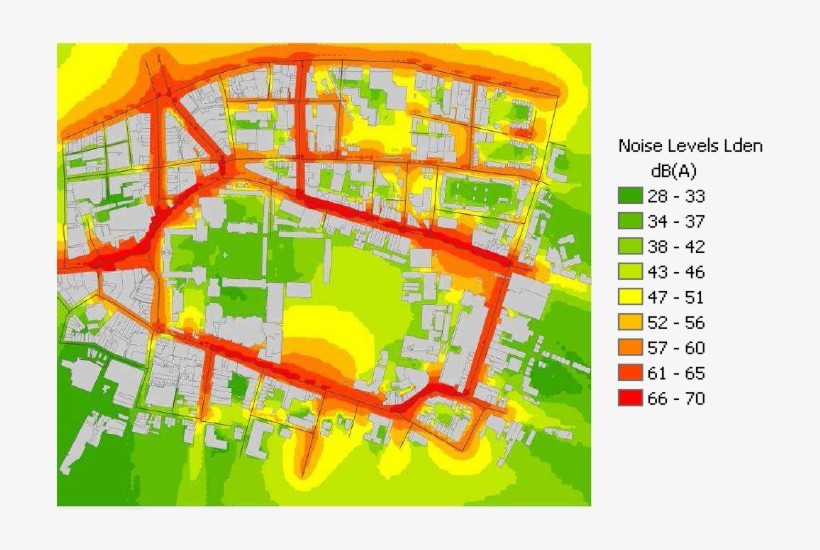 This Is The Long Term Average Noise Level For The Night - Noise Mapping, transparent png download