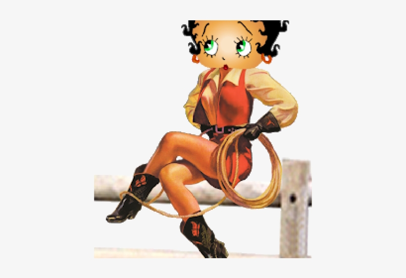 Cowgirl Clipart Betty Boop - Cowgirl Betty Boop Drawing, transparent png download