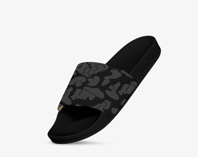 Slide Black Camo - Slip-on Shoe, transparent png download