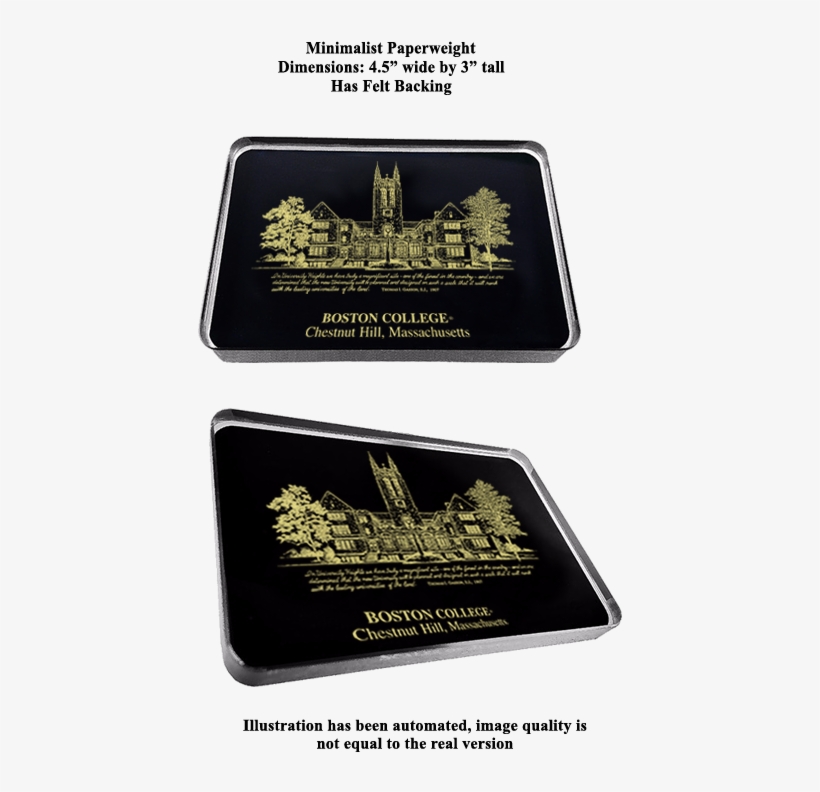 Eglomise Designs Boston College Minimalist Paperweight - Emblem, transparent png download