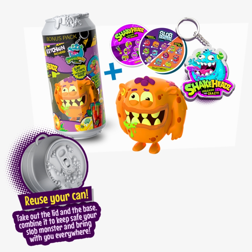 Meet The Shakeheadz Slob Monsters Gross And Gassy Monsters - Shake Headz Slob Monsters, transparent png download