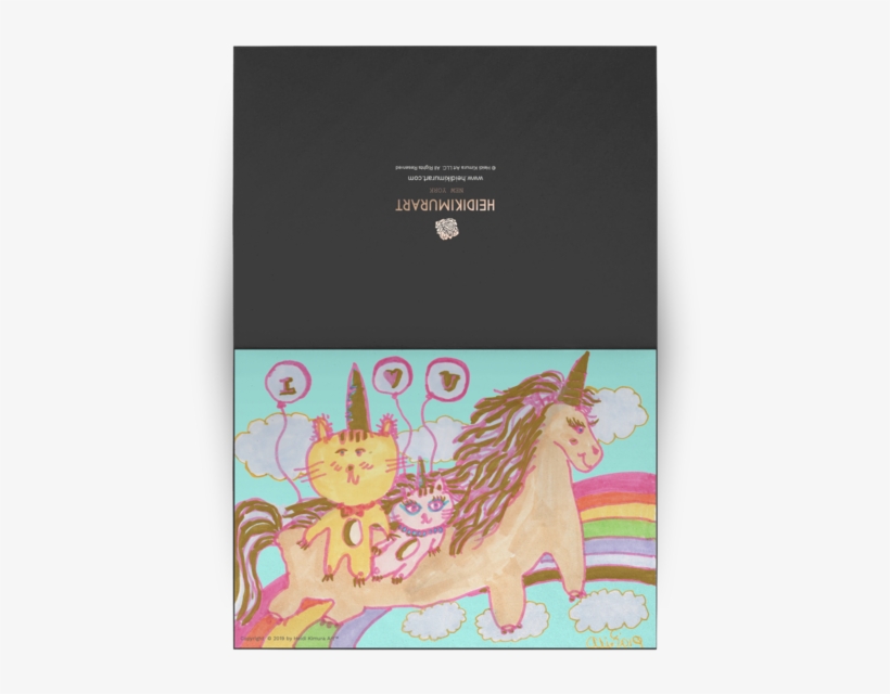 Unicorn With Kittens With "i Love You" Quotes In Balloons - Illustration, transparent png download