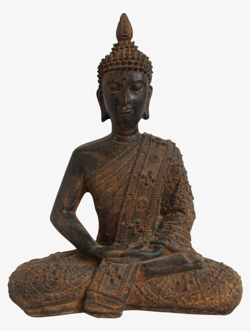 Cast Stone Sitting Buddha Statue On Chairish - Contorno De Buda, transparent png download