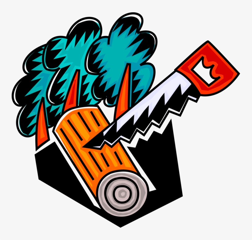 Vector Illustration Of Forestry And Logging Industry, transparent png download