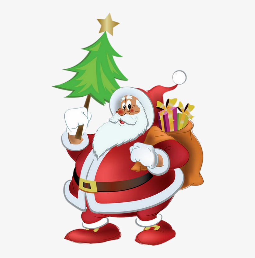 Sapin Et Papa Noel Clipart, transparent png download