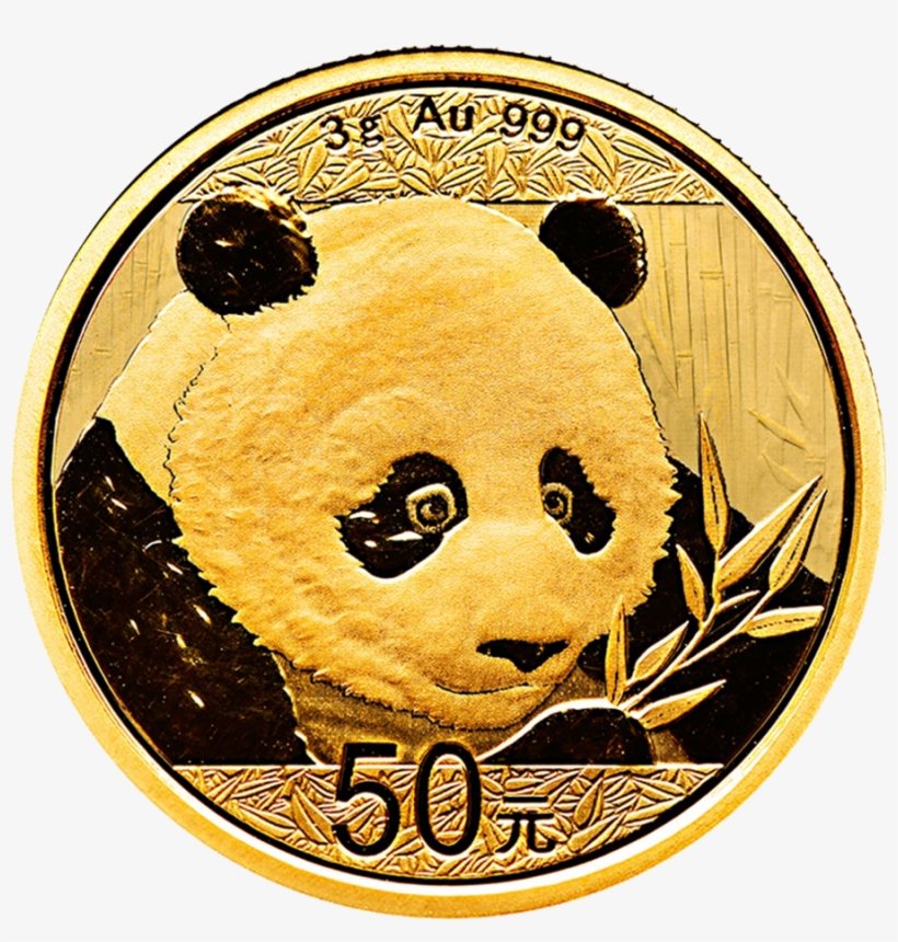 2018 Chinese Panda 3g Gold Coin - China Panda Coin 2018, transparent png download