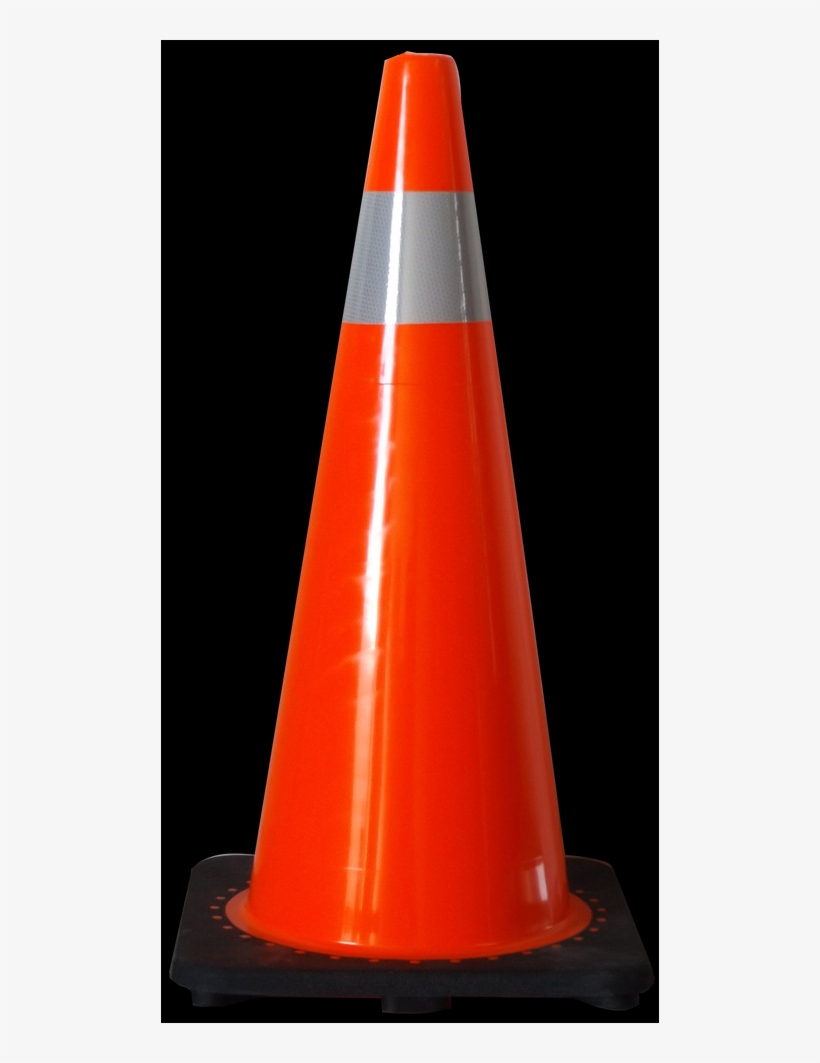 28” Cone 7lb Hi-intensity Pvc Traffic Cone - Orange, transparent png download