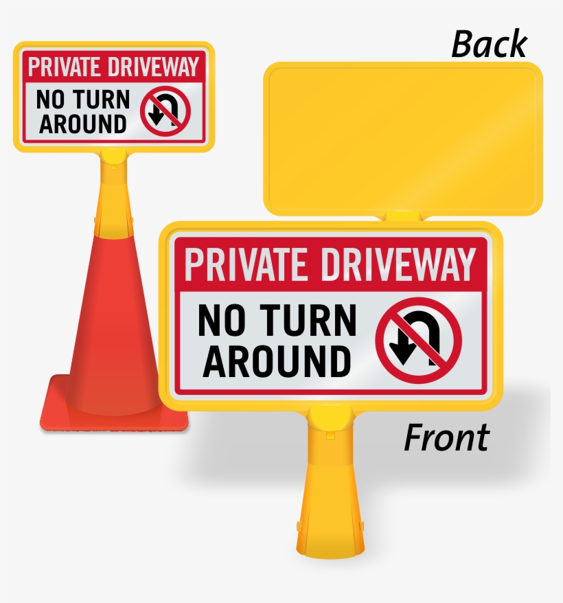 Coneboss Sign - U Turn Sign, transparent png download