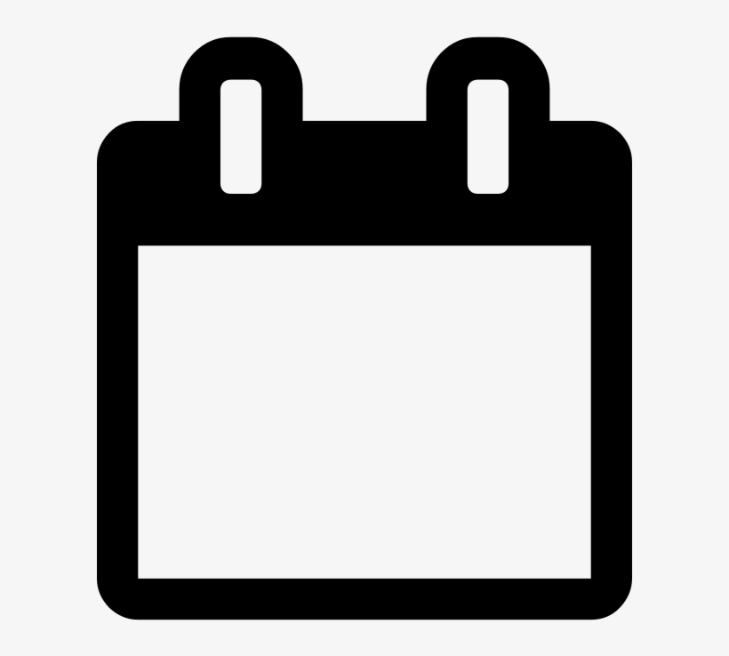 Calendar Icon 2svg Wikimedia Commons - Calendar Icon Black Png, transparent png download