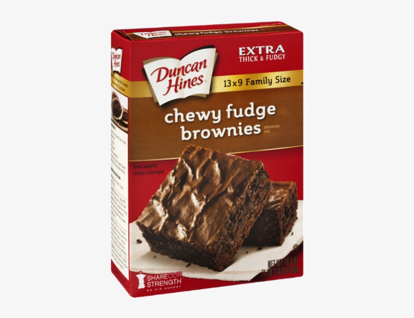Duncan Hines Extra Thick & Fudgy Brownie Mix Chewy - Duncan Hines Chewy Fudge Brownies, transparent png download