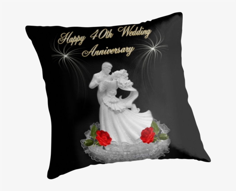 ~happy 40th Wedding Anniversary~jean & Bob ~ Hugs And - Throw Pillow, transparent png download