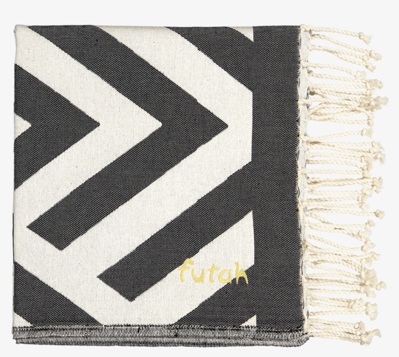 Futah Benagil Premium Xl Beach Towel Black - Fouta Towel, transparent png download
