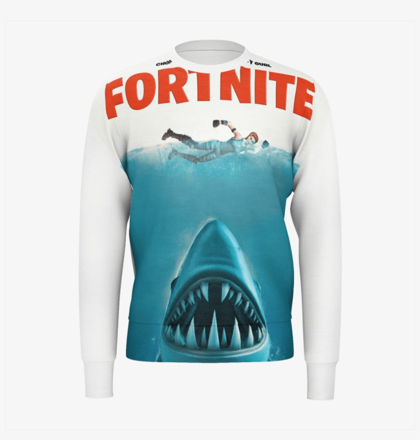 Jaws Png - Long-sleeved T-shirt, transparent png download