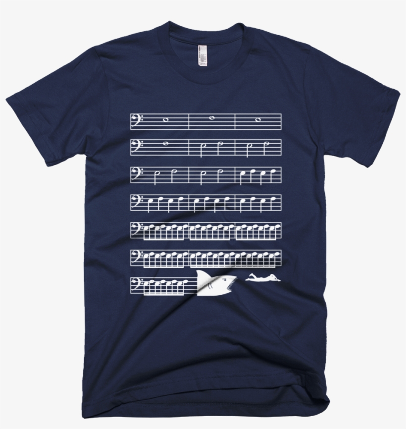 Jaws Music Bass Clef Funny T-shirt - They Want Our Rhythm But Not Our Blues, transparent png download