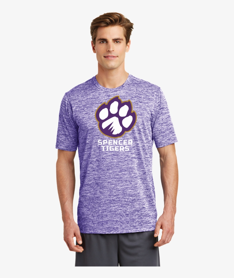 Adult Electric Heather T Shirt - Sport Tek St390 Posicharge Electric Heather Tee Men's, transparent png download