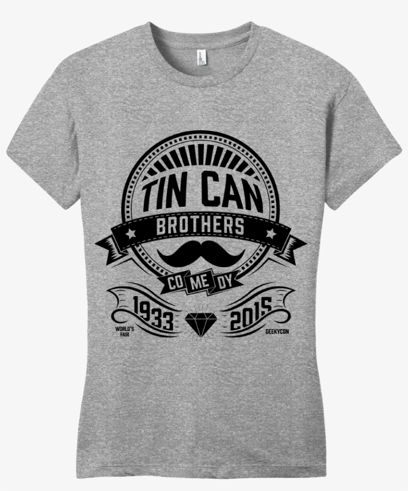 Girly Grey Tin Can Brothers World's Fair Black T-shirt - Ac Dc Band Shirt, transparent png download