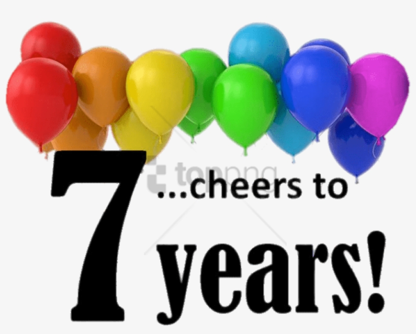 Free Png 7 Year Anniversary Png Image With Transparent - Balloon, transparent png download