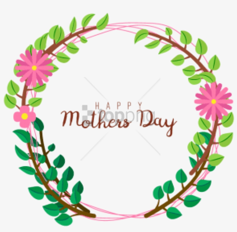 Free Png Mother's Day On Colorful Flowers Decorated, transparent png download