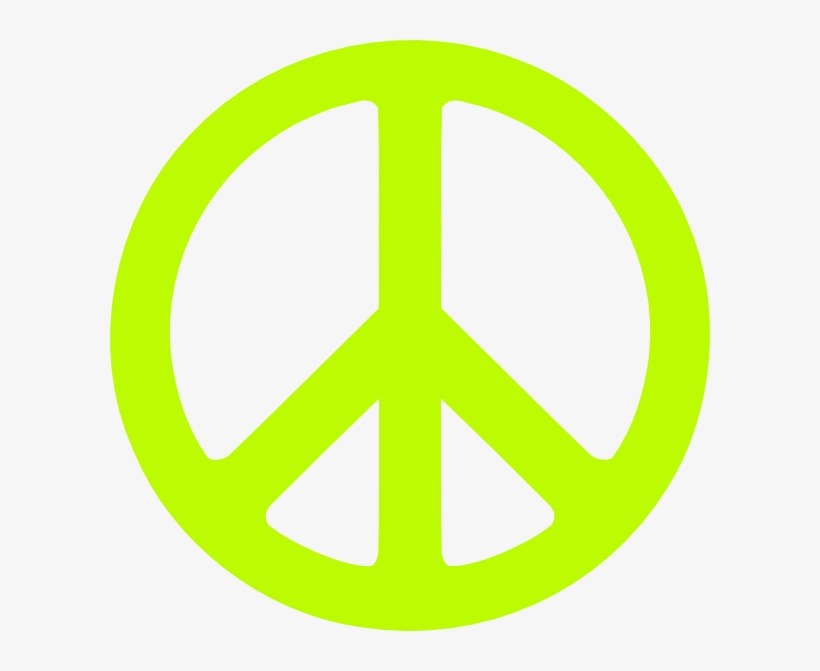 Neon Green Peace Sign, transparent png download