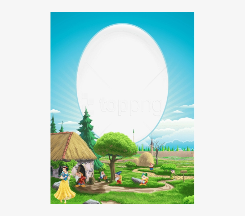 Free Png Best Stock Photos Snow White Blueframe Background - Picture Frame, transparent png download